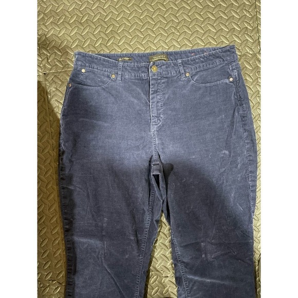 Talbot's Flawless Five Pocket Straight Curvy Navy Corduroy Pants, size 16 Long - Picture 3 of 8
